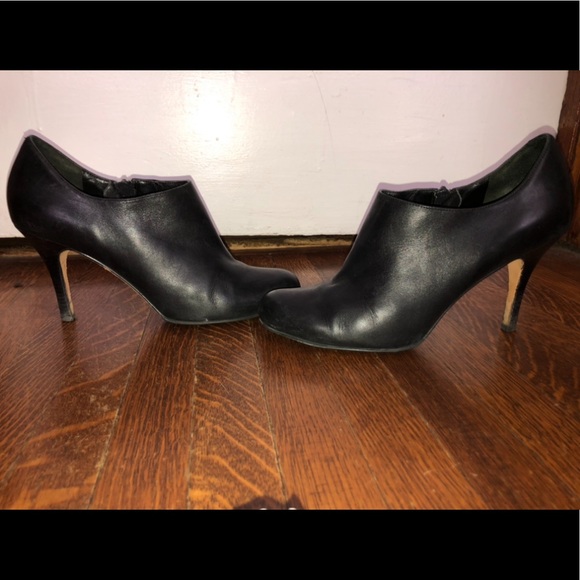 Cole Haan Leather Black Shoe Boots 3.5" - Picture 2 of 5